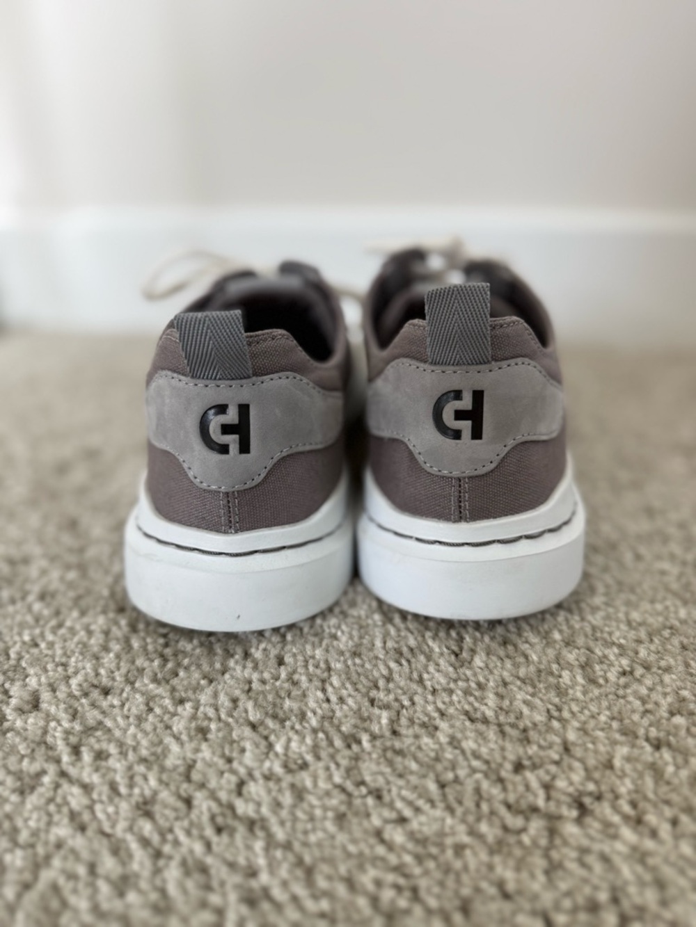 Cole Haan Men's Taupe Canvas Lace-Up Sneakers with White Soles - Picture 5 of 8
